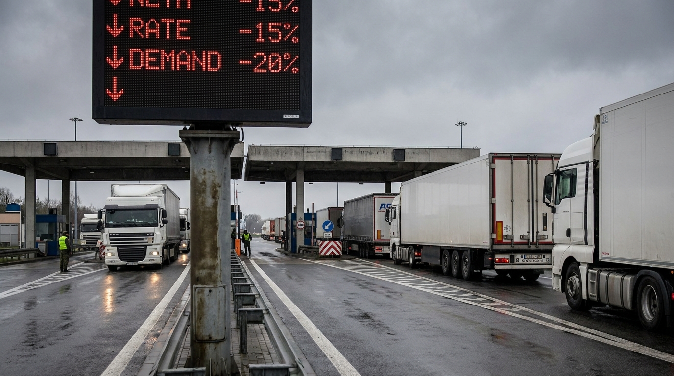 Freight crisis on the Poland-Germany route: rates are plummeting and carriers' liquidity is hanging by a thread
