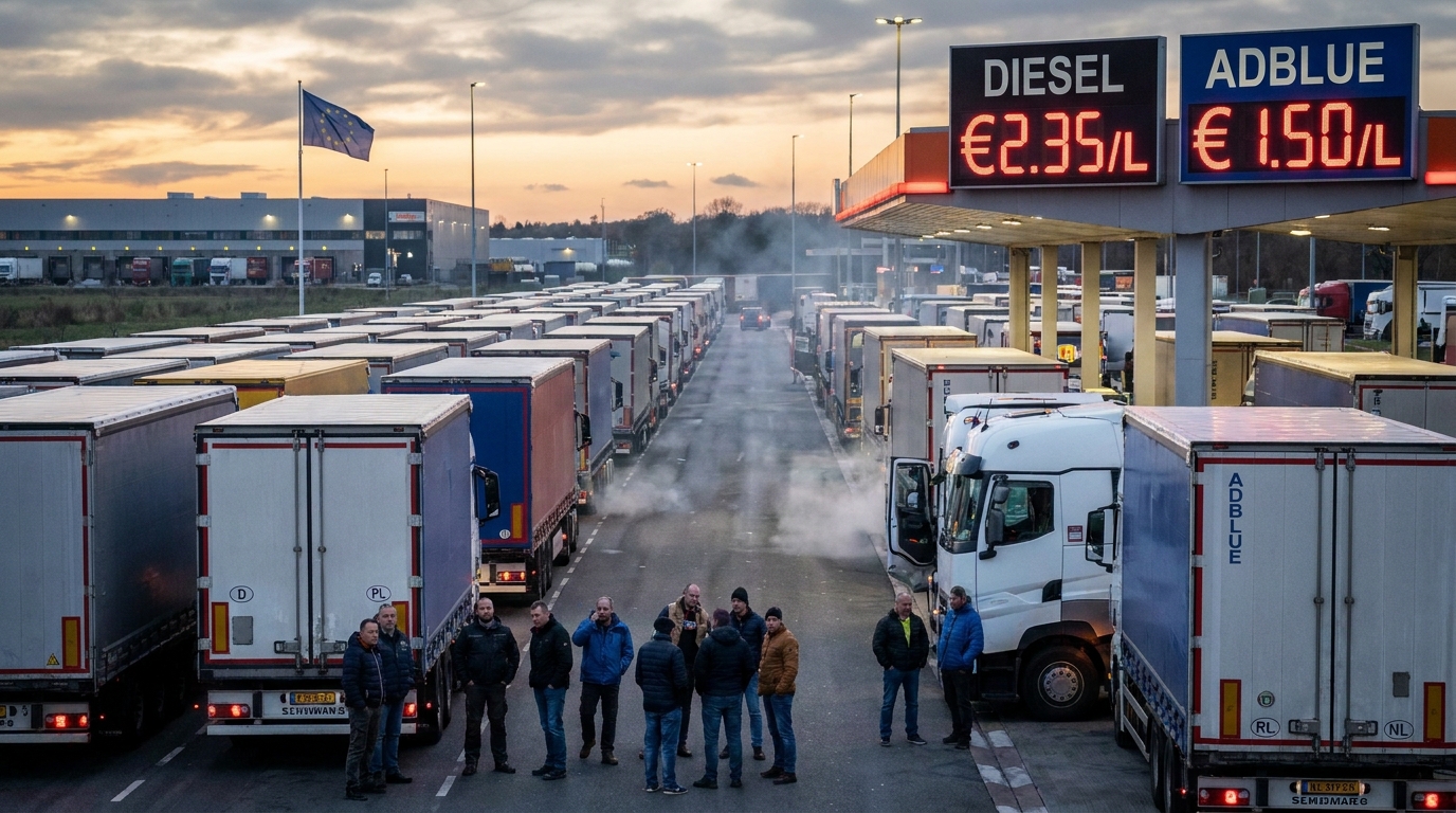Brændstofkrise i europæisk transport: IRU kræver 30-dages grænse for betalinger fra EU og milliarder i støtte til transportører
